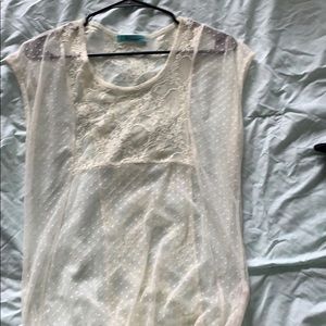 Sheer lace see through top